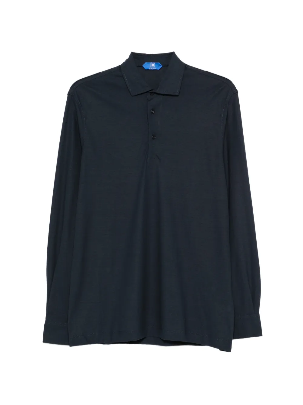Kired long-sleeve polo shirt - Blu
