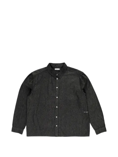 Pop Trading Company logo-appliqué denim shirt