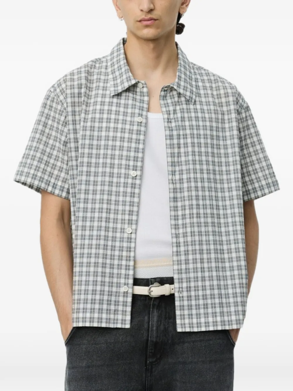 mfpen Holiday check shirt | White | Image 1