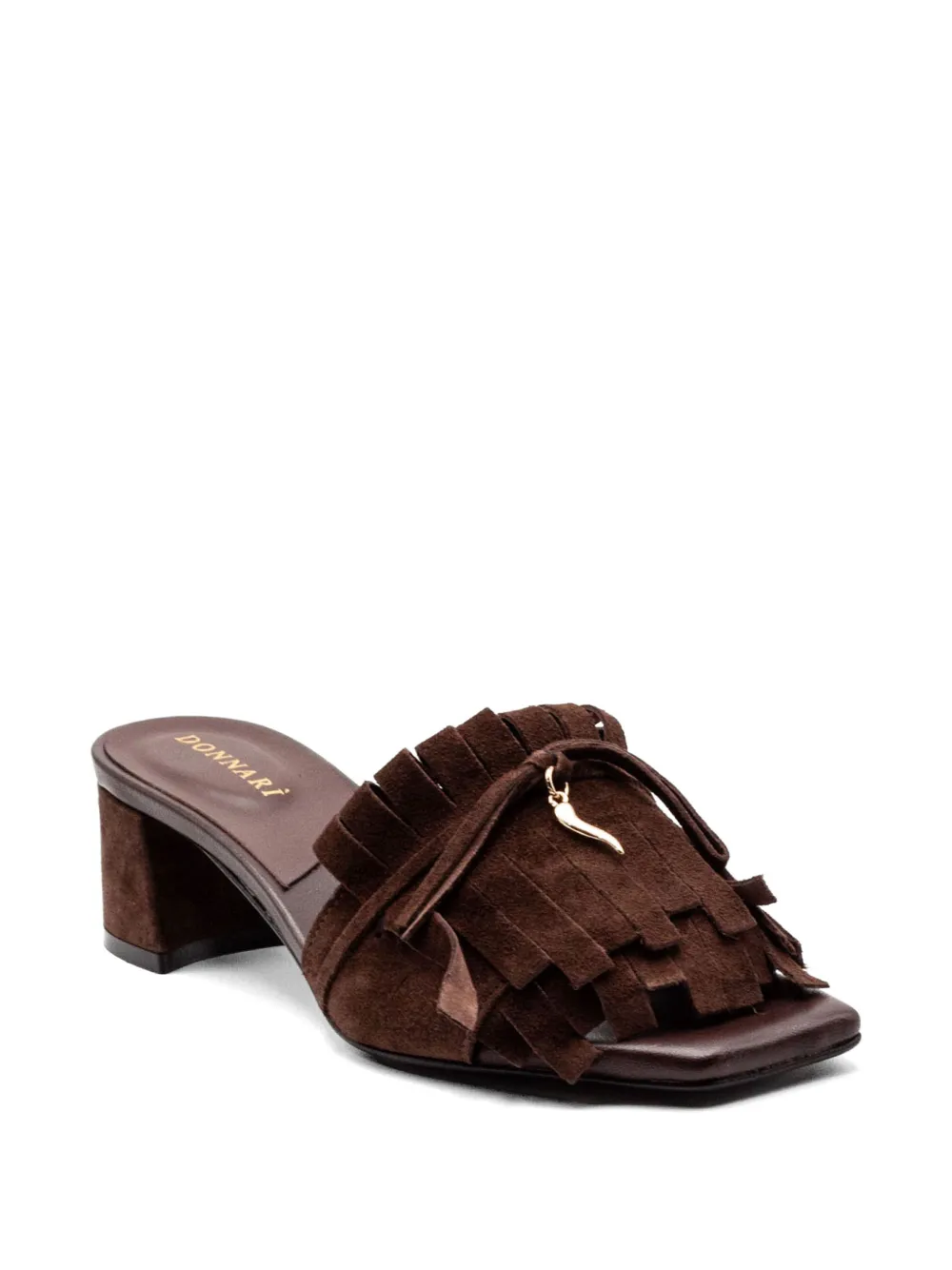  Donnarì 50mm Suede Mules - Brown 