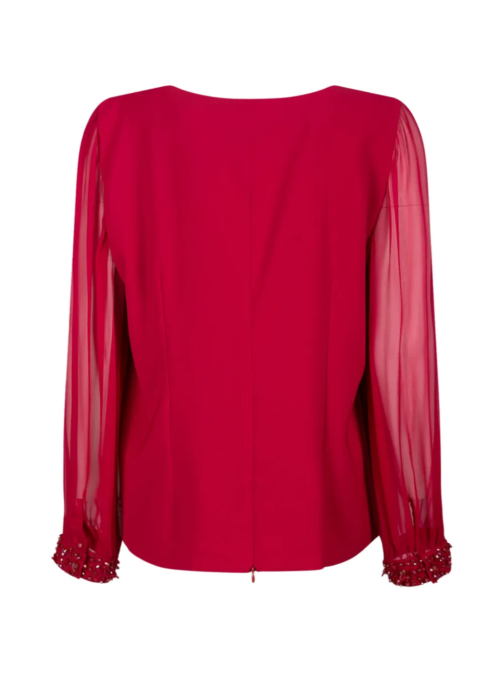  Antonio D'errico Sheer-sleeve Blouse - Red 