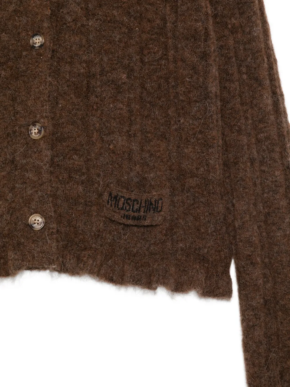  Moschino Jeans Buttoned Cardigan - Brown 