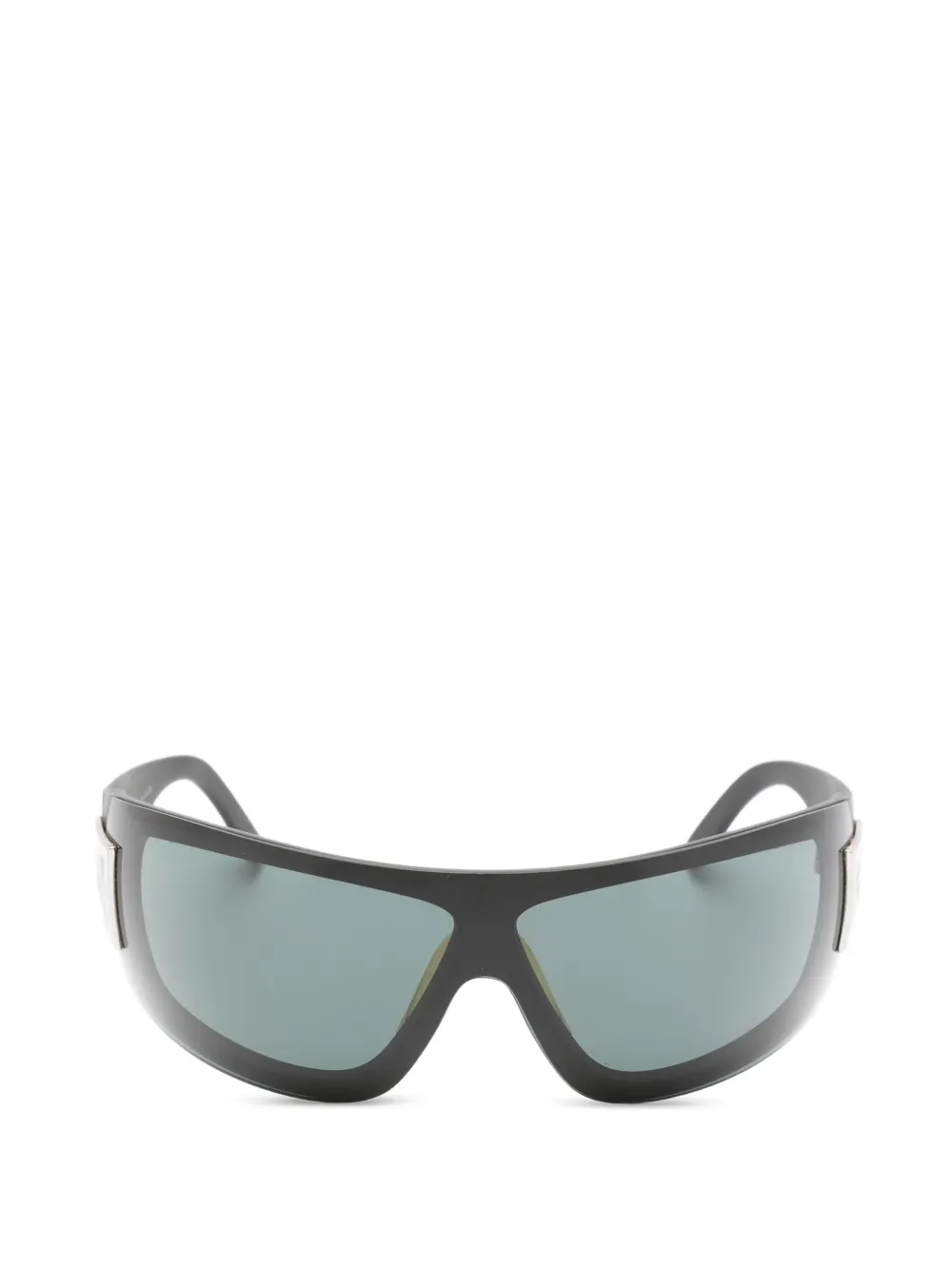 CHANEL Pre-Owned Occhiali da sole con placca logo anni 2000 - Nero