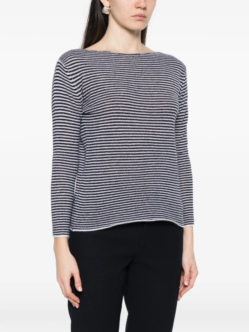  Beyou Striped Top - White 
