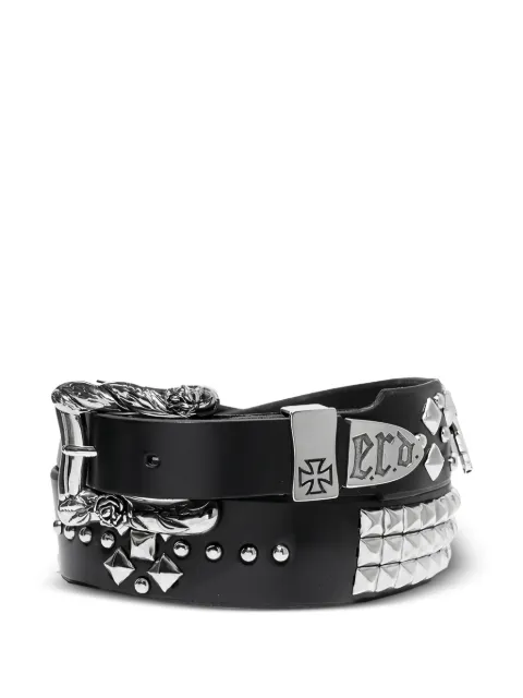 Enfants Riches Déprimés Gun Texas Serenade studded engraved-buckle belt