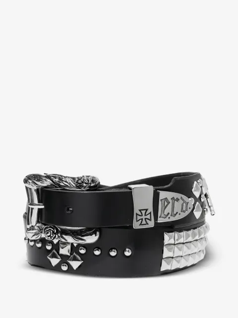 Enfants Riches Déprimés Gun Texas Serenade studded engraved-buckle belt