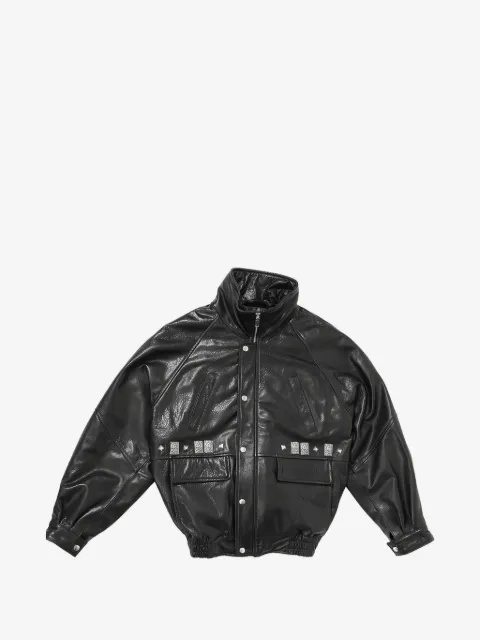 Enfants Riches Déprimés Prince Phillip's Childhood studded graphic-print jacket