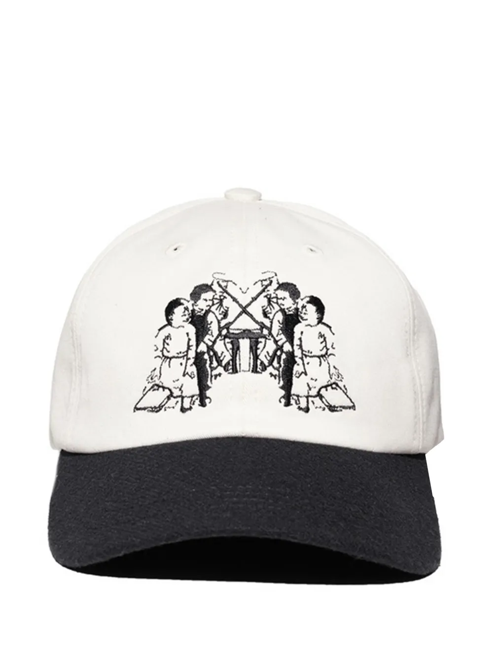 graphic-print panelled baseball cap