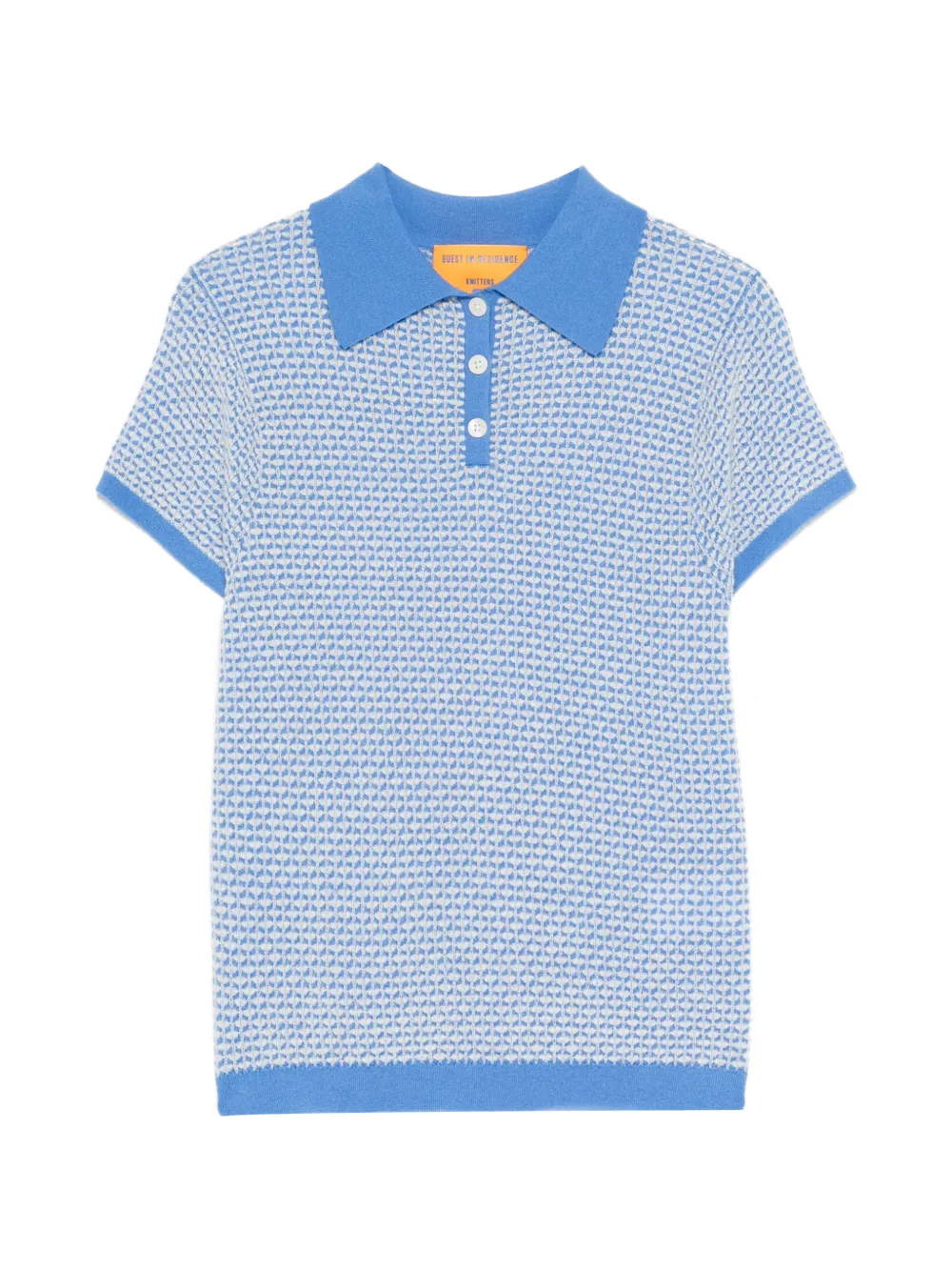 Guest In Residence patterned polo shirt - Blu
