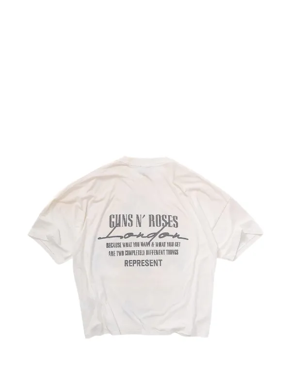 Represent Guns N' Roses Cross Graphic T-shirt | Neutrals | FARFETCH