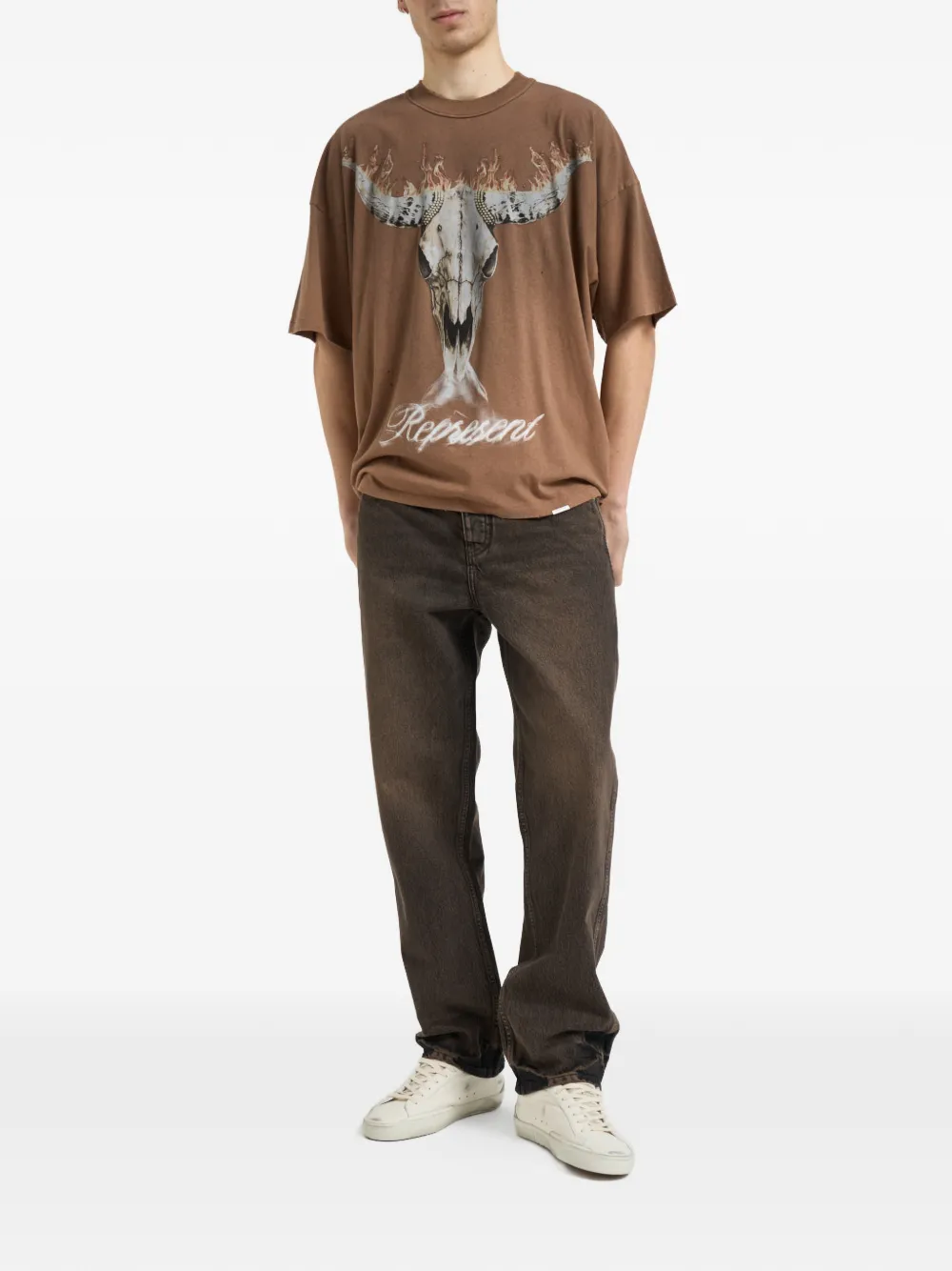Represent British Cowboys grafisch T-shirt Bruin