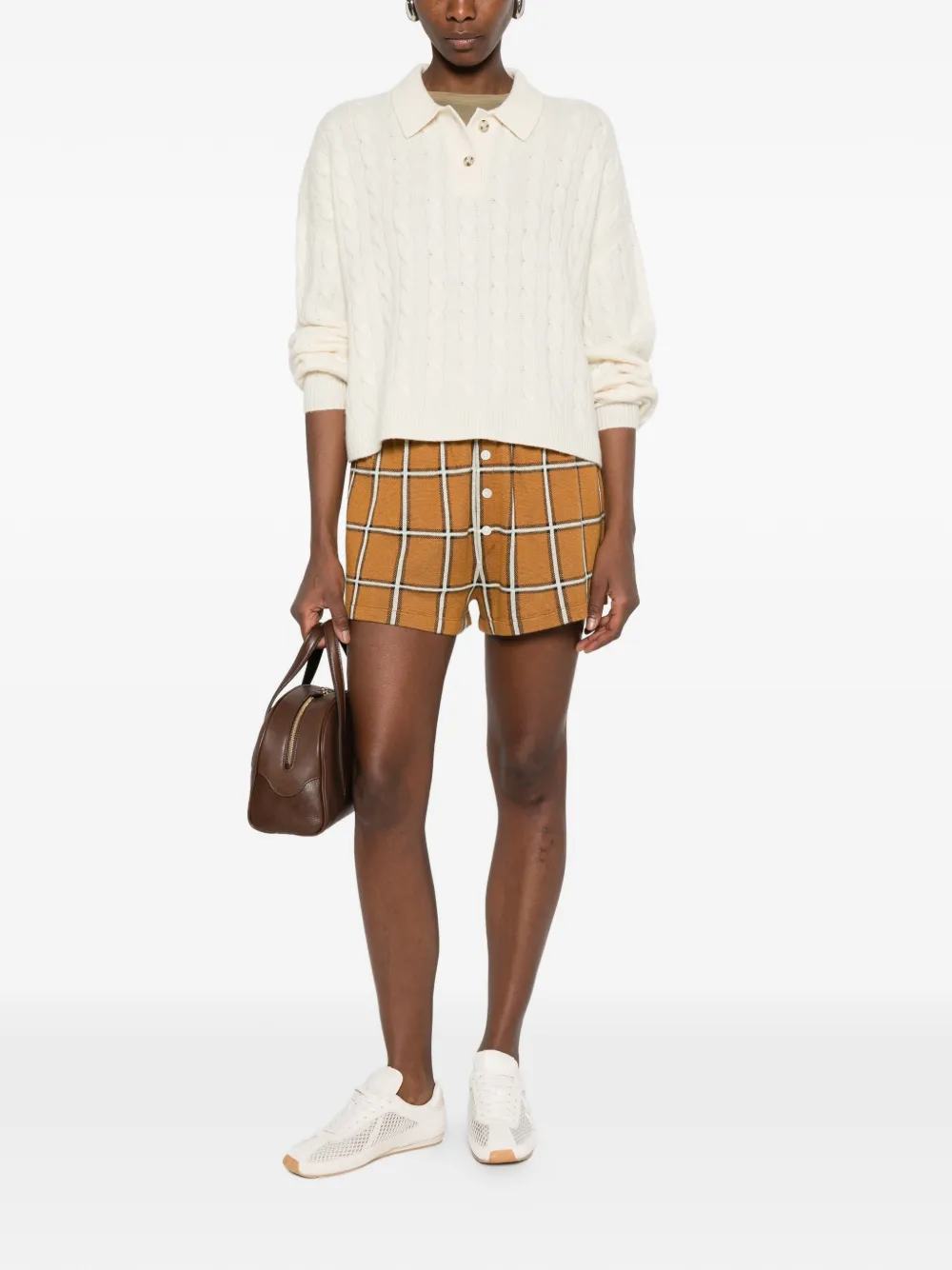  Guest In Residence Plaid Shorts - Brown 