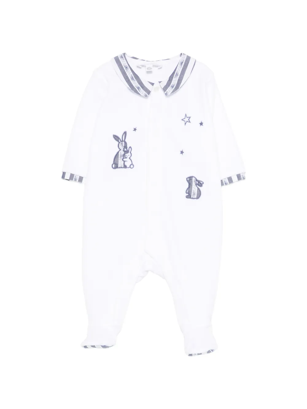 Tartine Et Chocolat peter pan collar embroidered pajamas - Bianco