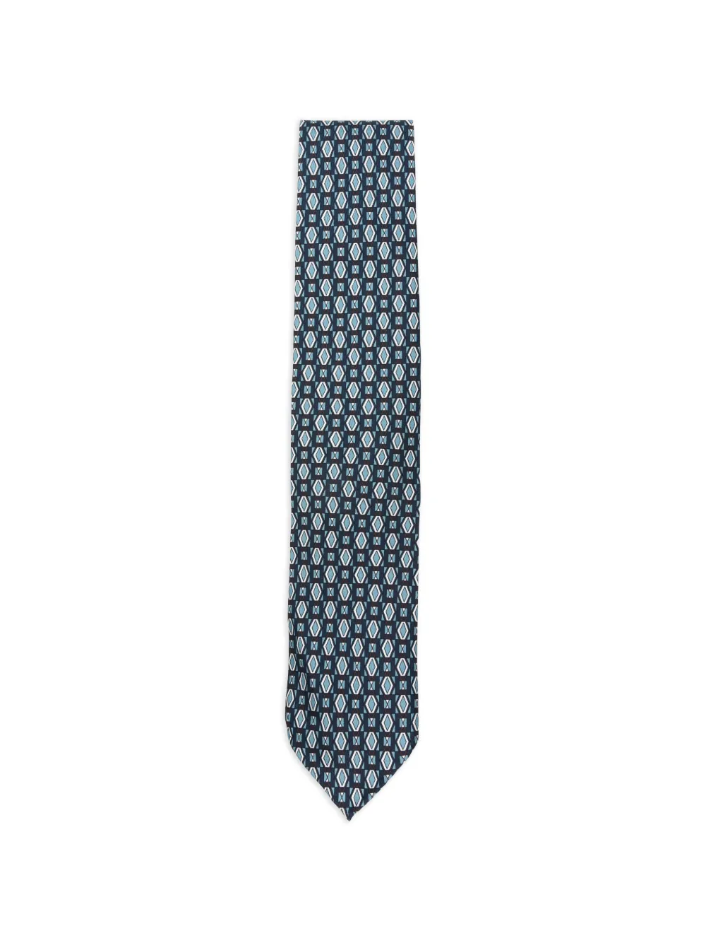 Lardini geometric-patterned tie | Blue