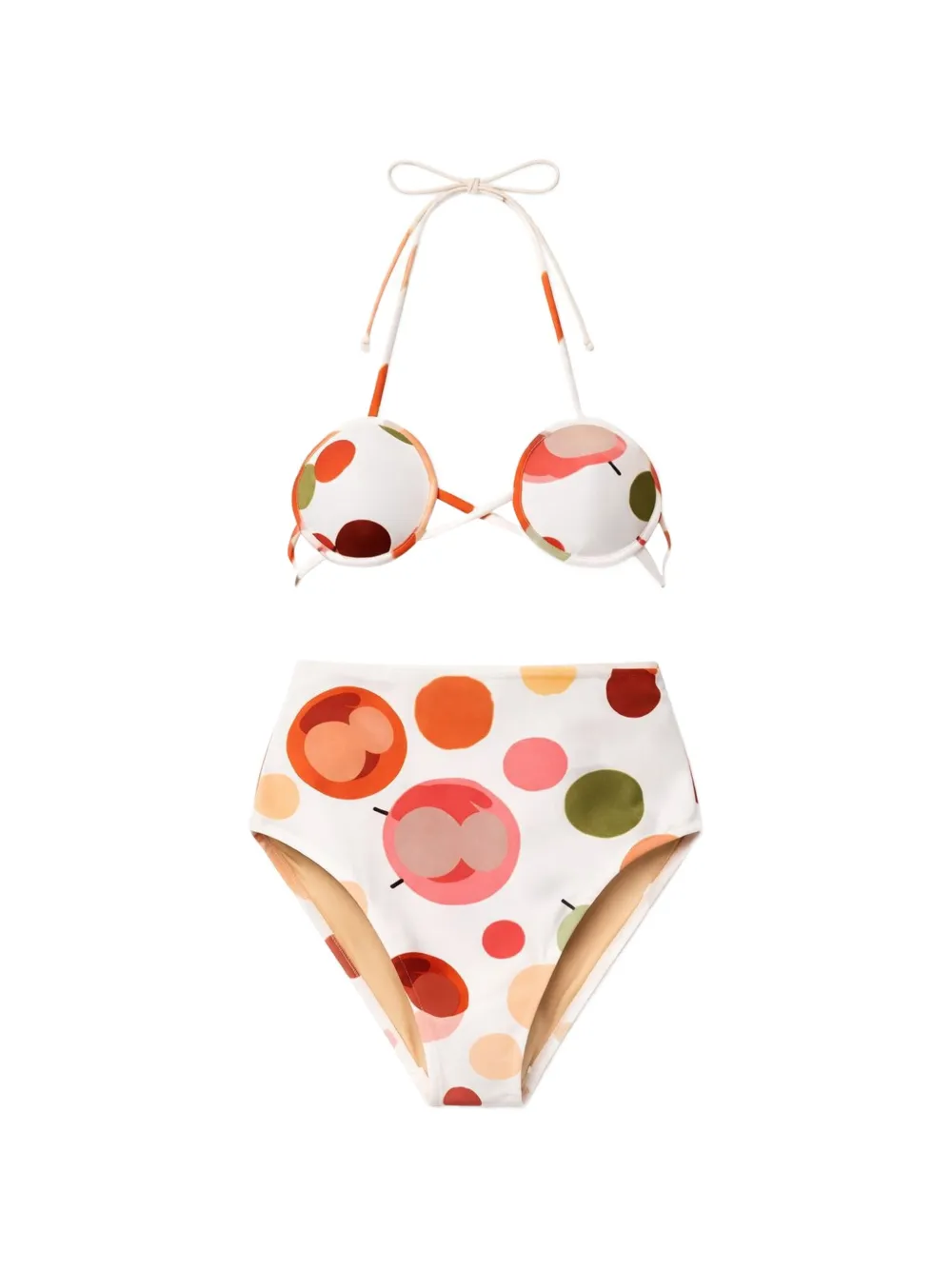 Adriana Degreas - Conjunto de biquíni com estampa - mulher - Poliamida/elastano ecológico - G - Branco
