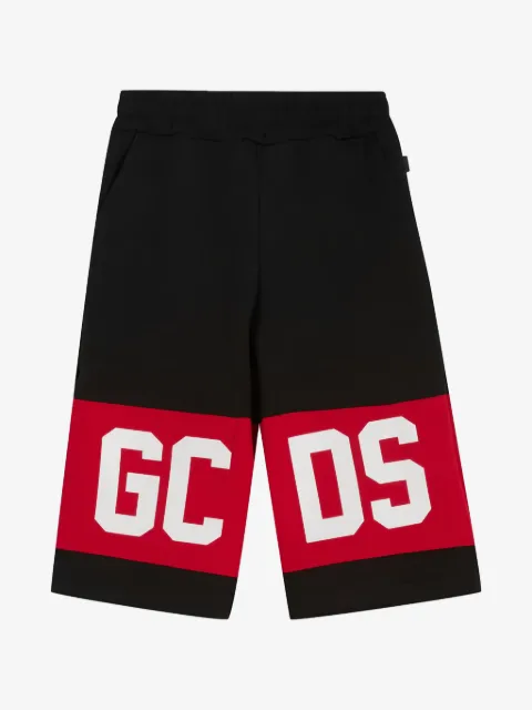 Gcds Kids logo-print panelled track shorts