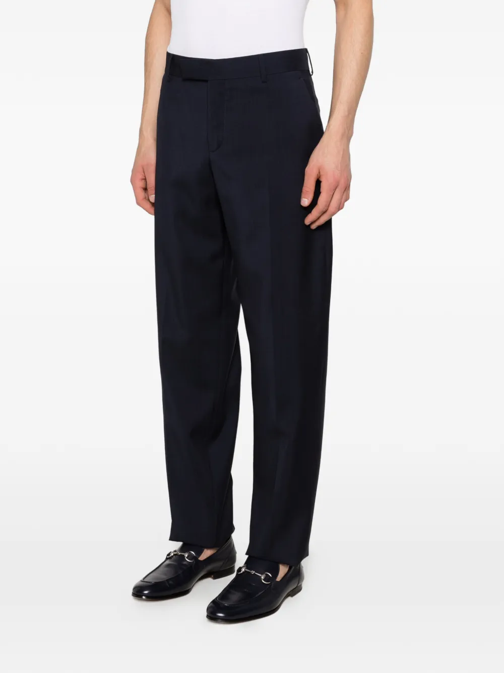  Fendi Press-crease Trousers - Blue 
