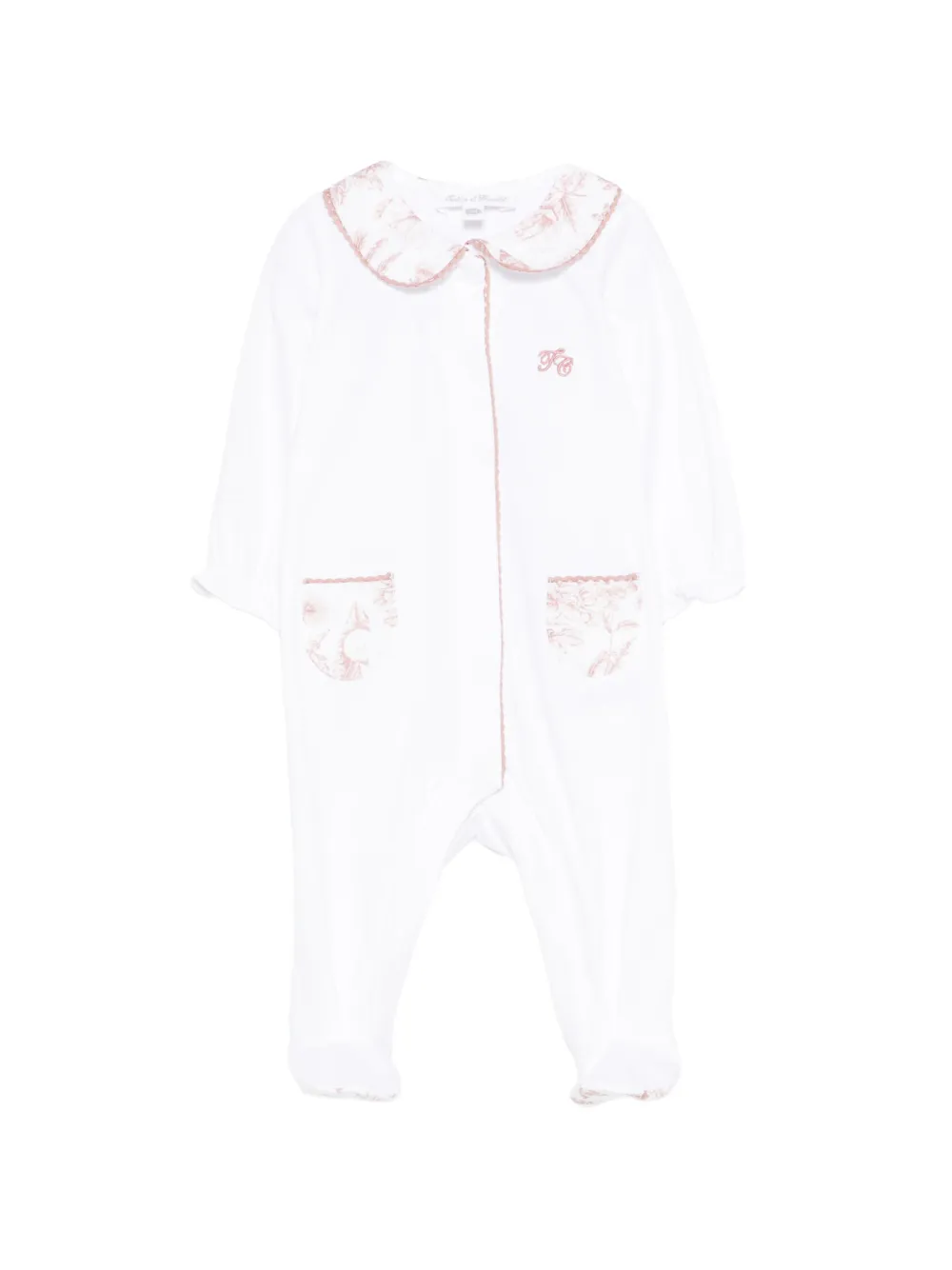 Tartine Et Chocolat floral-print collar pajamas - Bianco