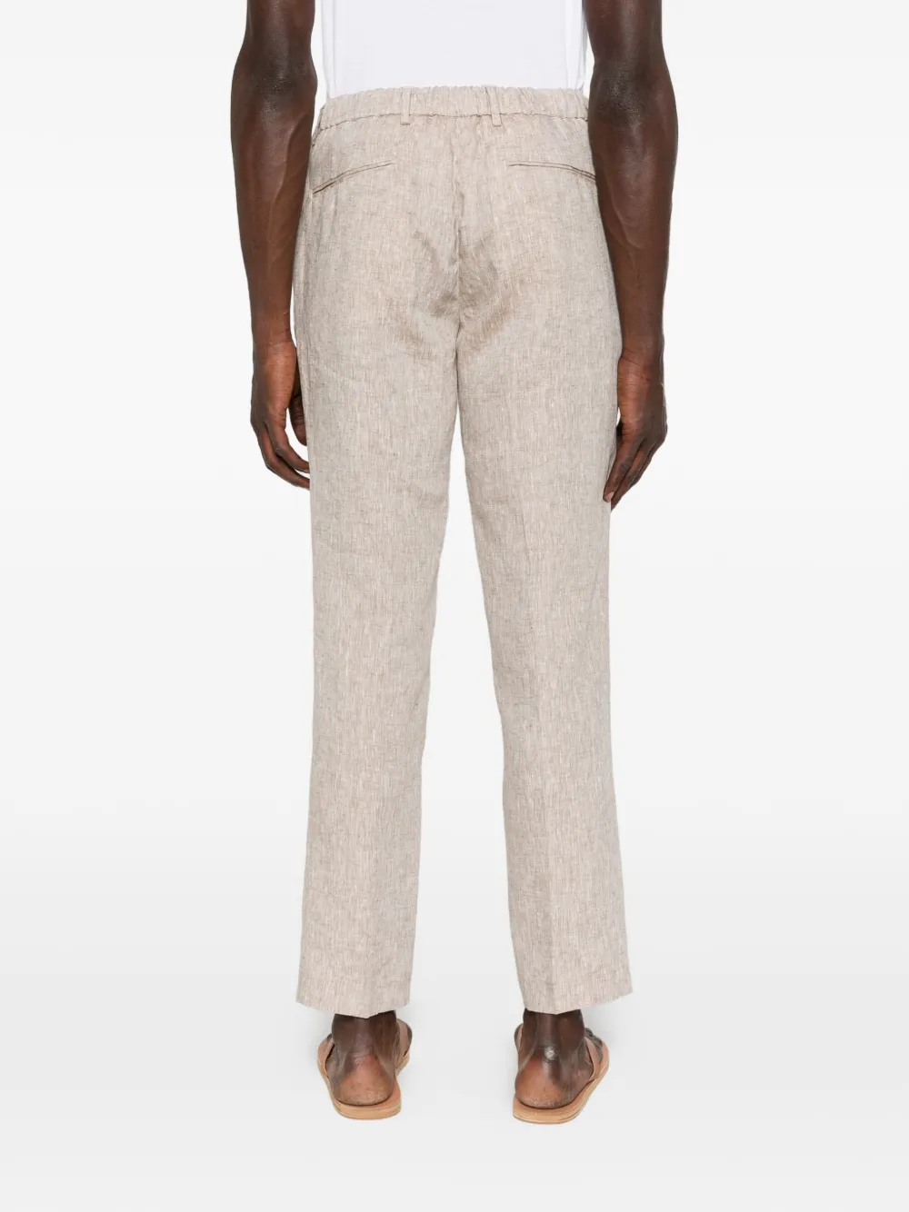 Entre Amis Broek met geplooid detail Beige