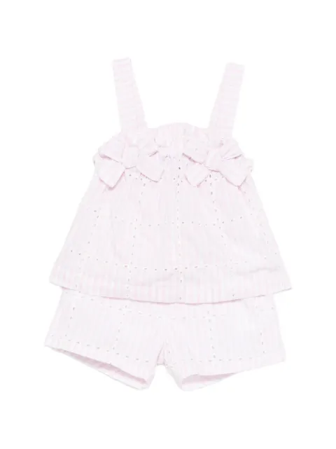Tartine Et Chocolat bow striped short sets (set of two)