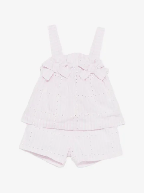 Tartine Et Chocolat set de shorts con motivo de rayas y moño (set de dos piezas)