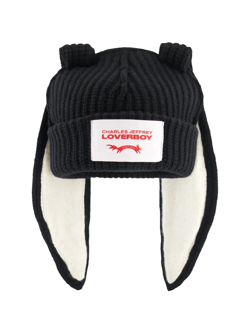 Charles Jeffrey Loverboy Chunky Bunny beanie hat - Nero