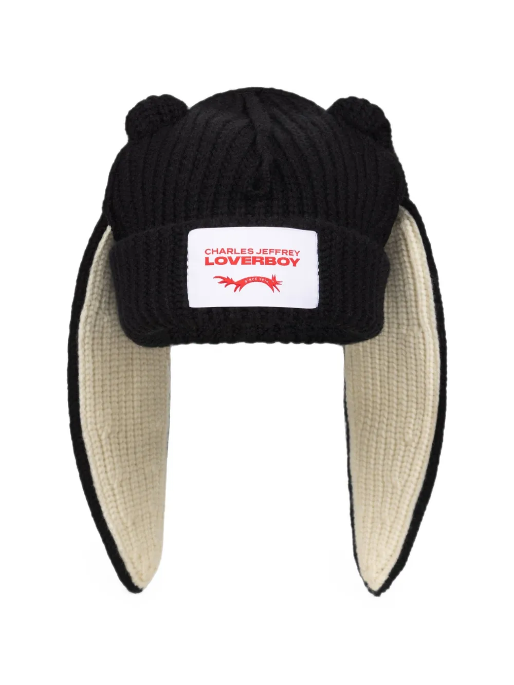 Charles Jeffrey Loverboy Chunky Bunny beanie hat | Black | Image 1