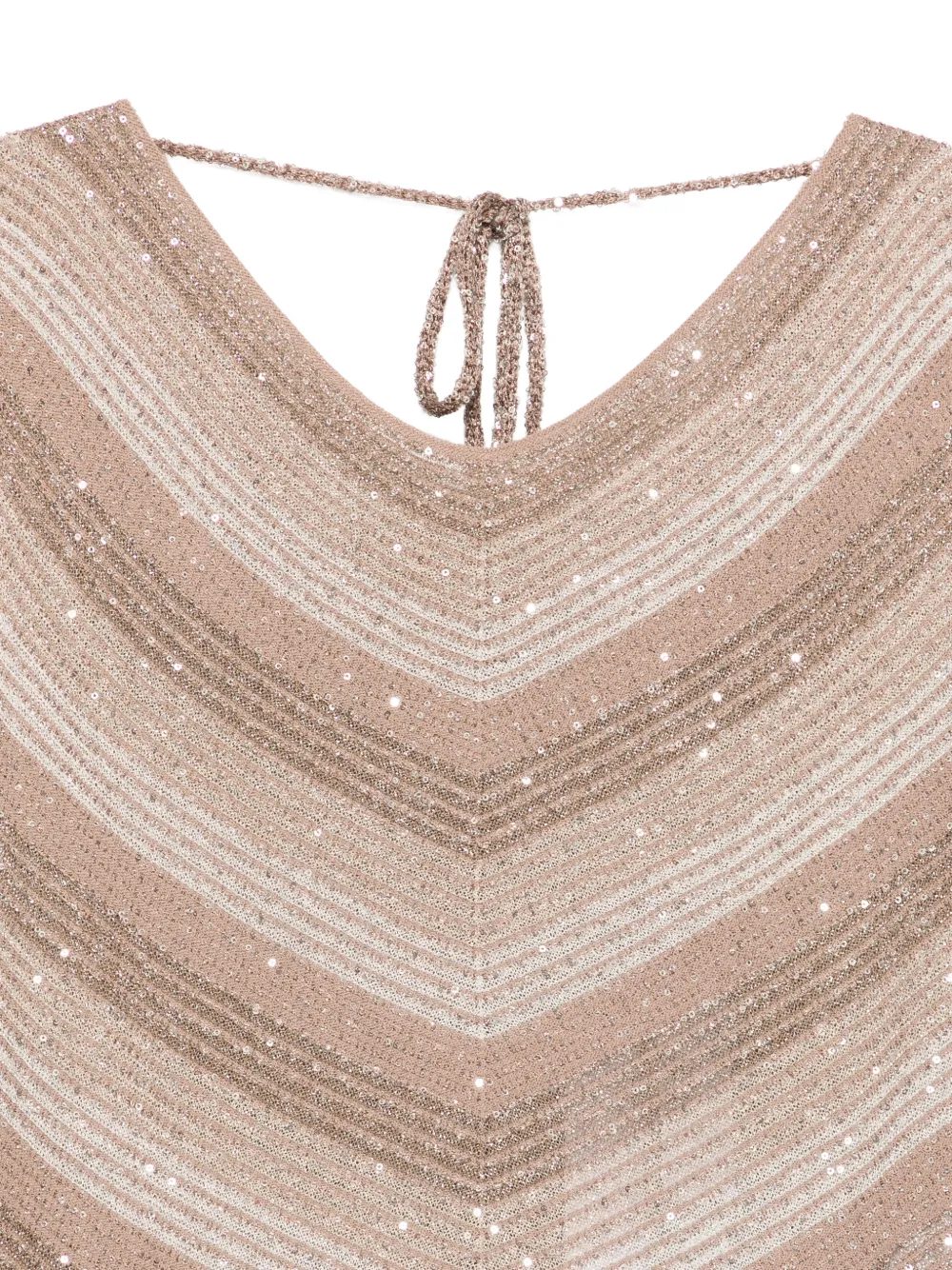  D.exterior Sleeveless Striped Top - Neutrals 
