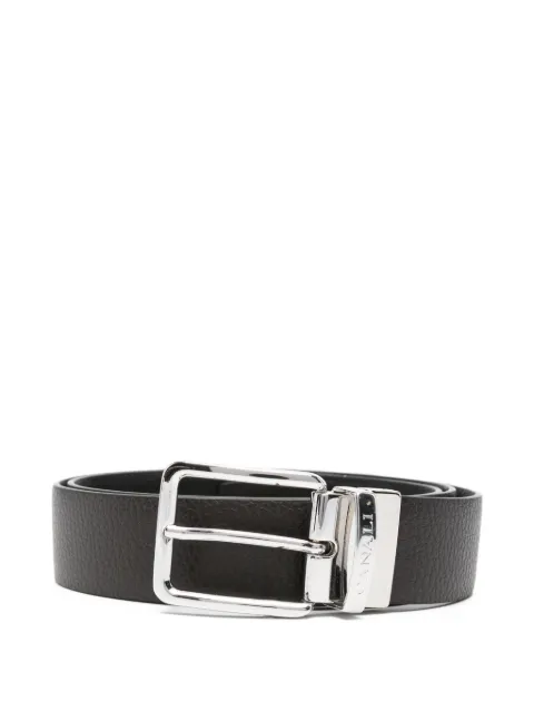 Canali grained buckle belt