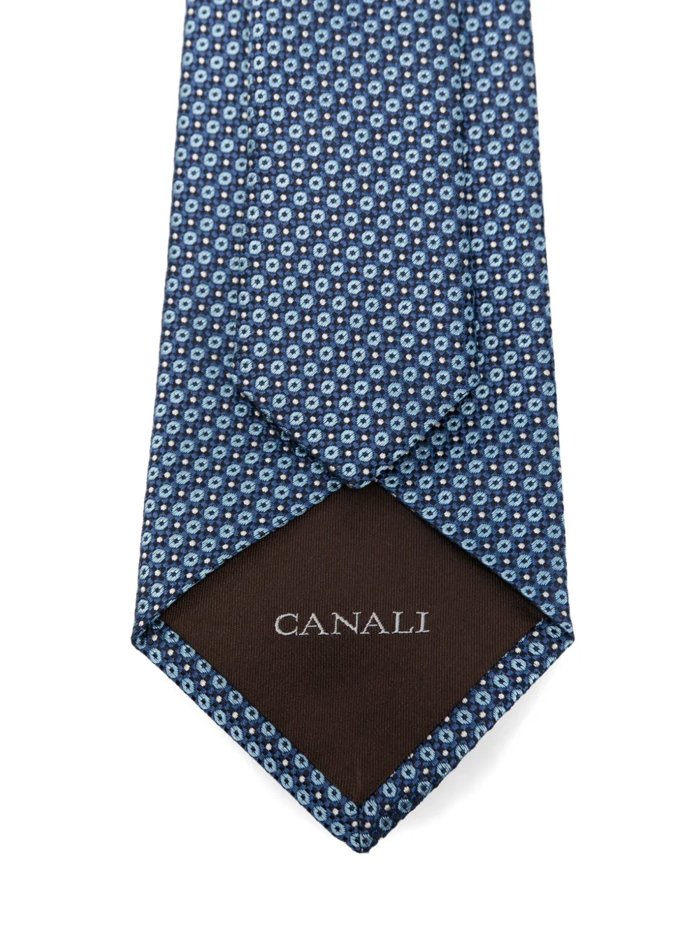  Canali Patterned Tie - Blue 