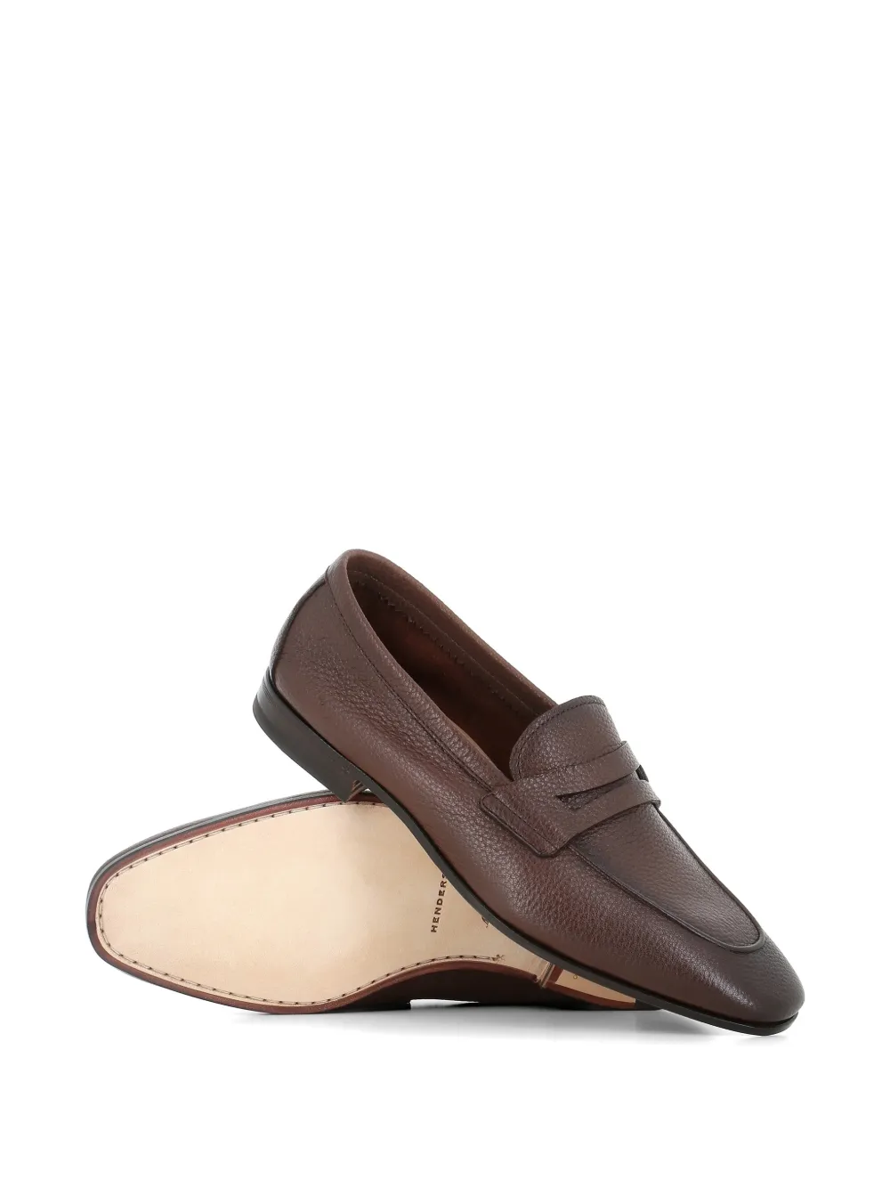 Henderson Baracco Loafers van bewerkt leer Bruin