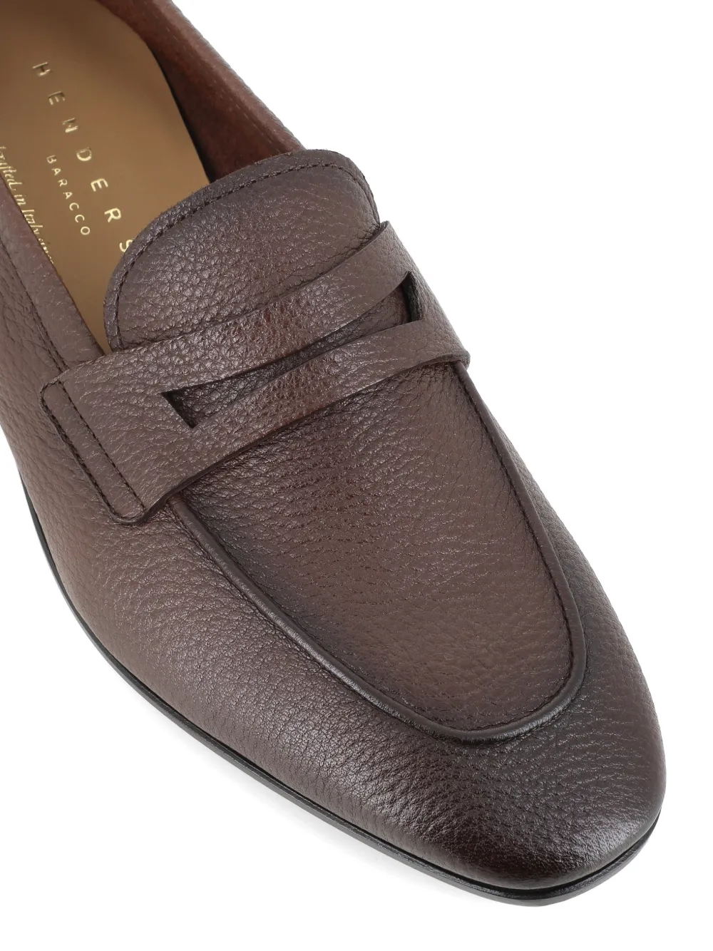 Henderson Baracco Loafers van bewerkt leer Bruin