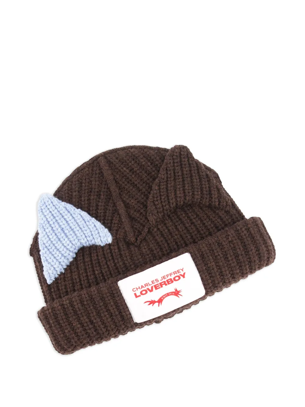  Charles Jeffrey Loverboy Chunky Ears Beanie Hat - Brown 