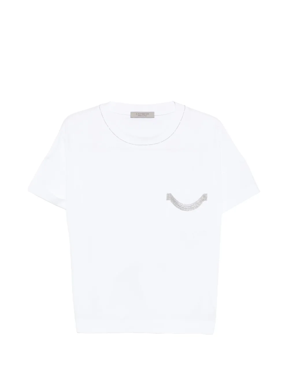 D.Exterior pocket-embellished T-shirt - Weiß