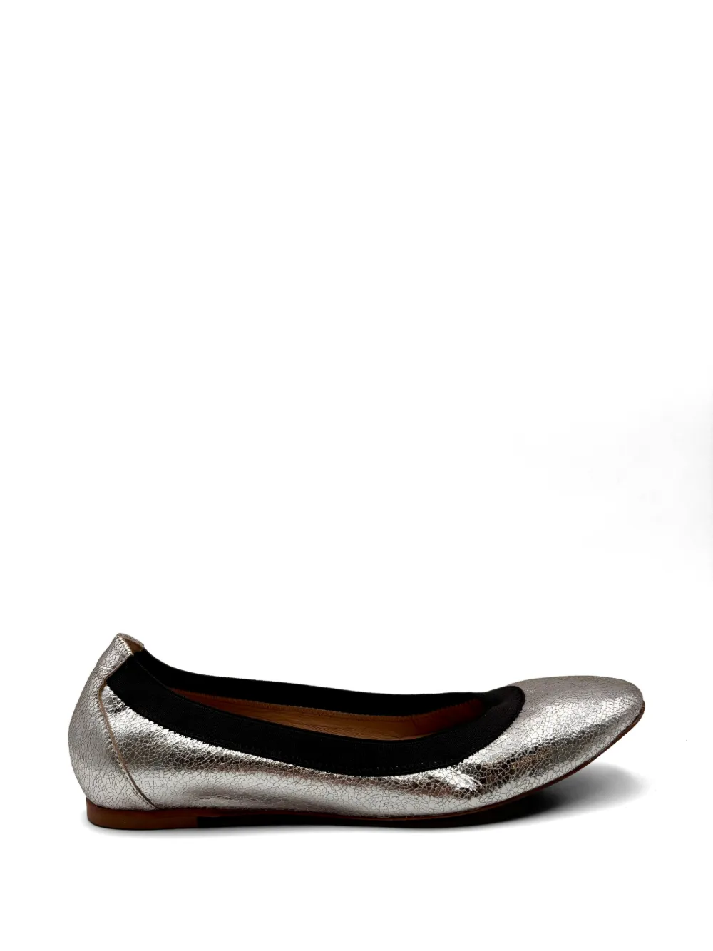 GUGLIELMO ROTTA crinkled ballet flats - Silber