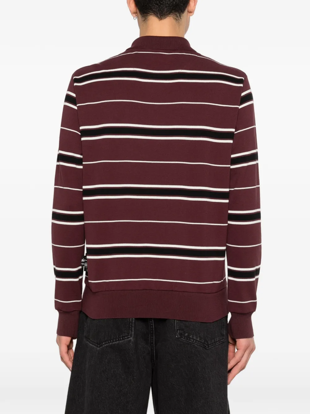 Undercover Gestreept poloshirt met bostzak Rood