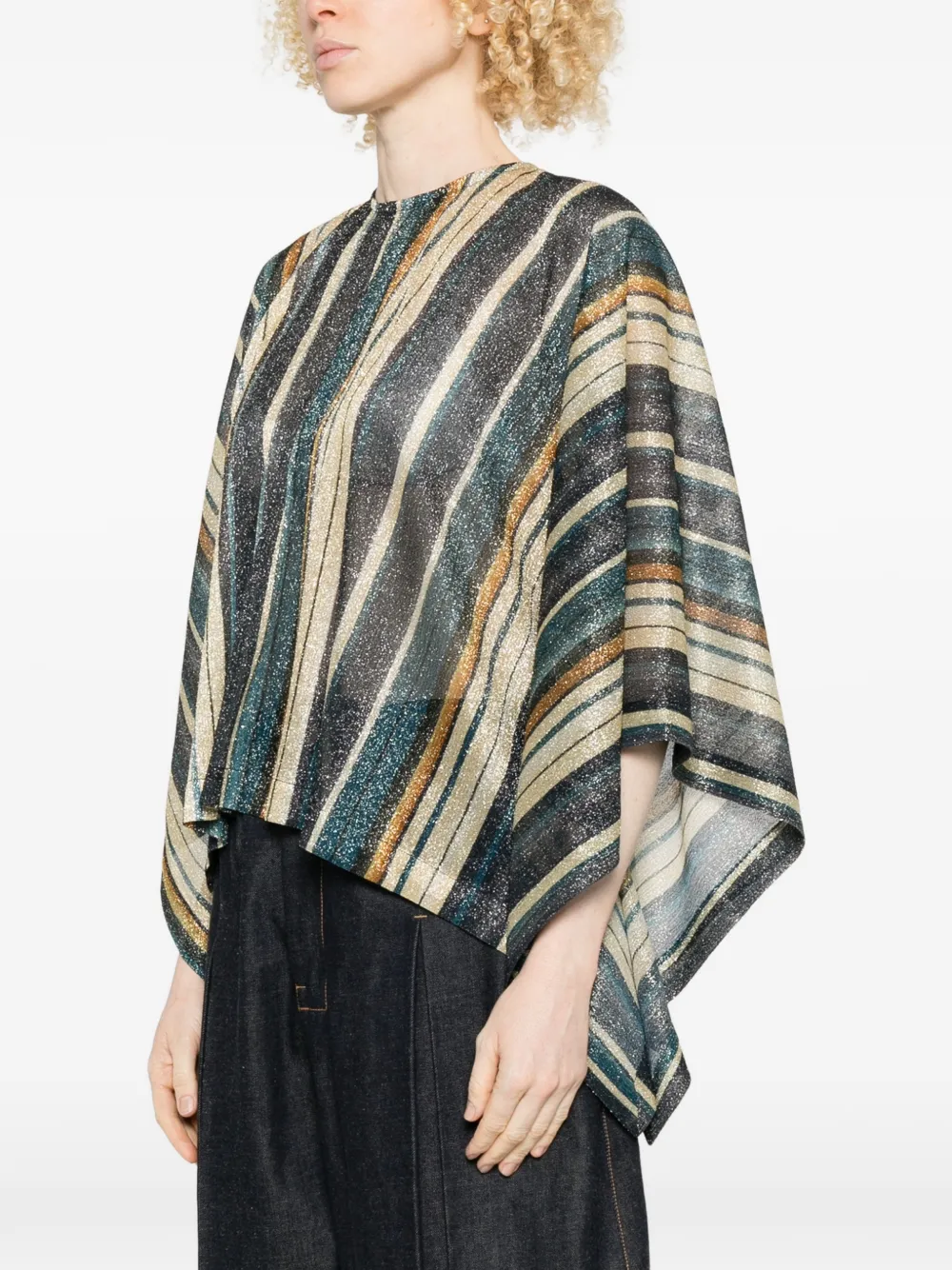  Siyu Zoe Striped-pattern Kaftan - Blue 