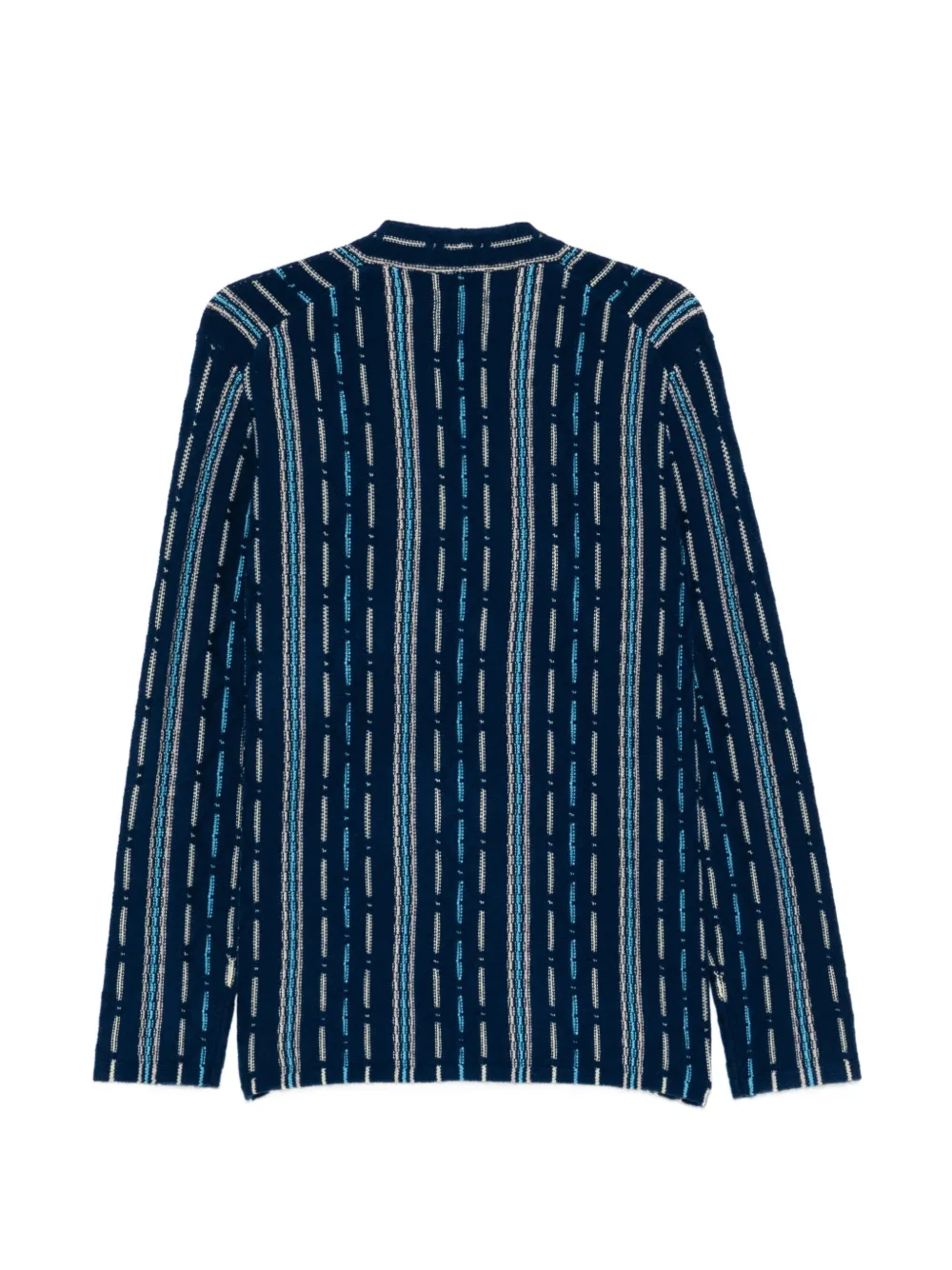 striped V-neck cardigan