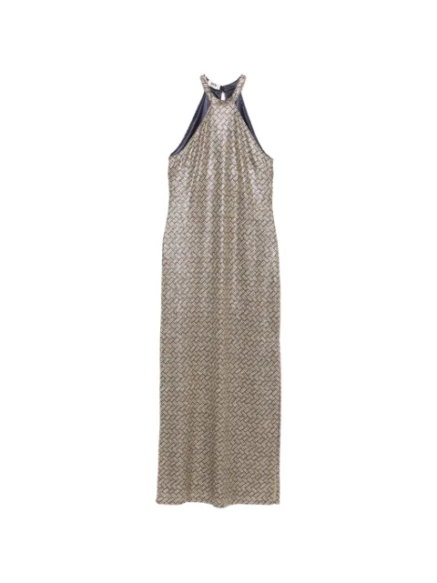 Siyu basketweave-pattern maxi dress