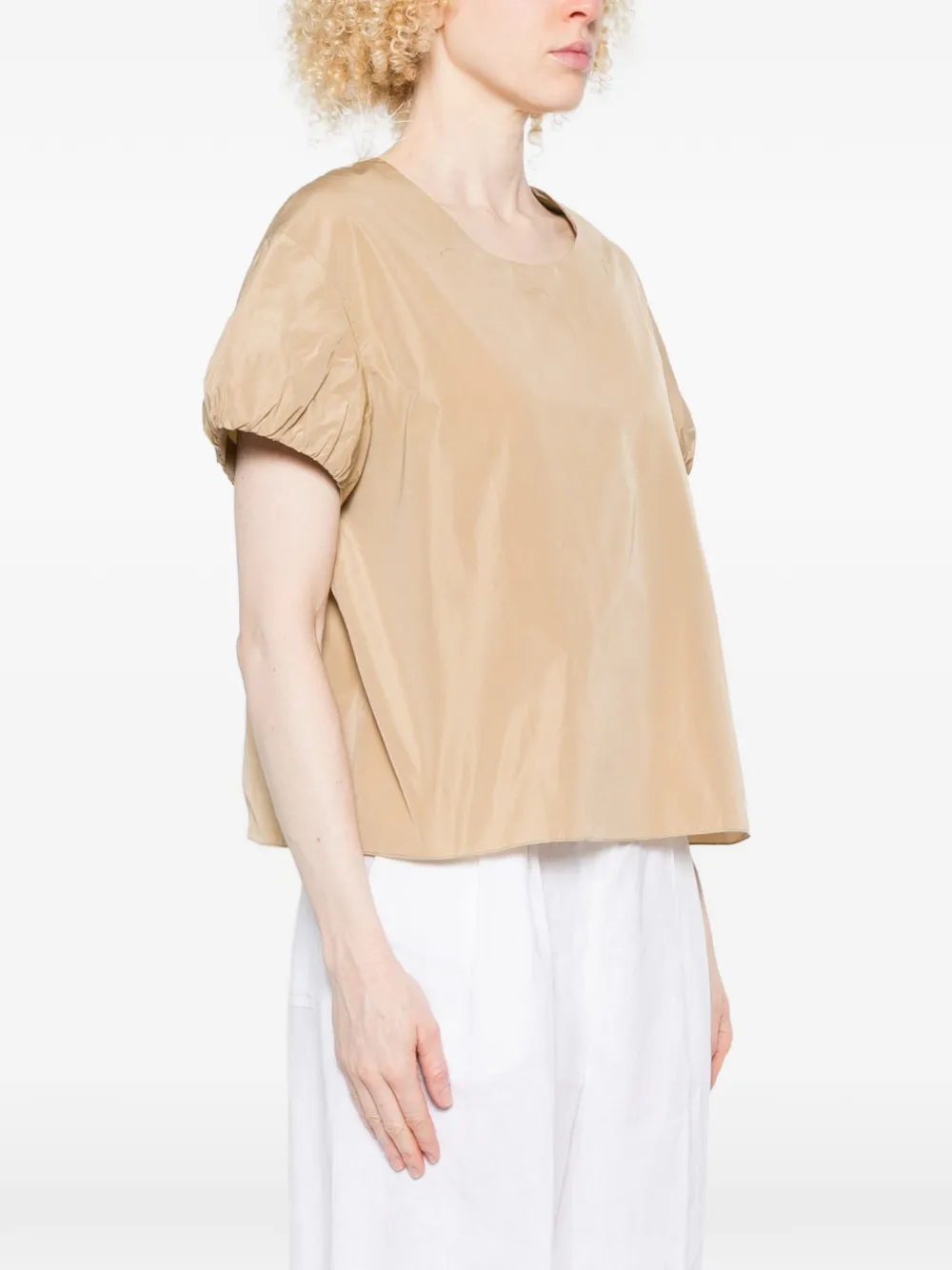  Susanne Bommer Puff Sleeve Top - Neutrals 