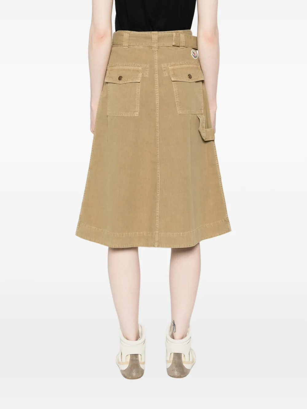 Moncler Midi-rok met ceintuur Beige