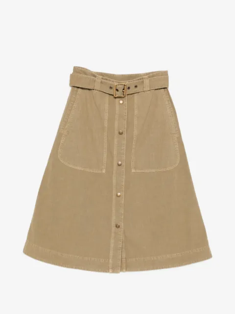 Moncler belted midi skirt
