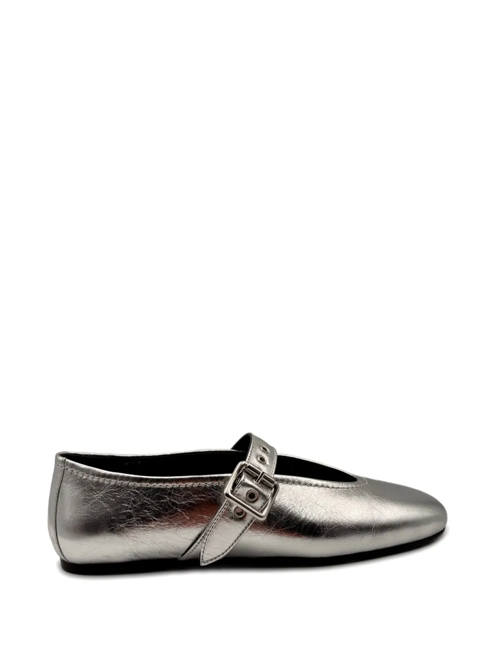 GUGLIELMO ROTTA buckle strap ballet flats - Argento