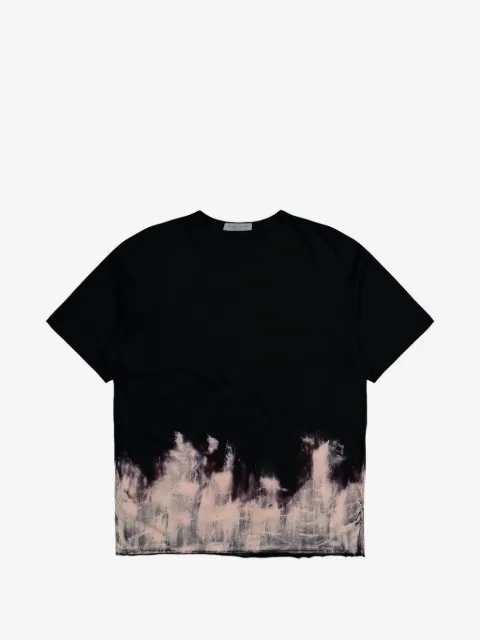 Yohji Yamamoto playera con cuello redondo