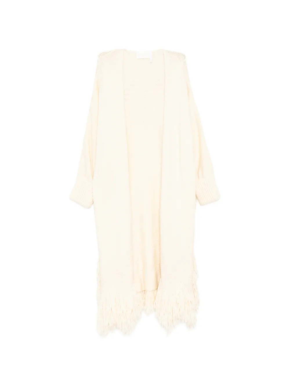 Chloé Pre-Owned Fringe long cardigan - Neutrals