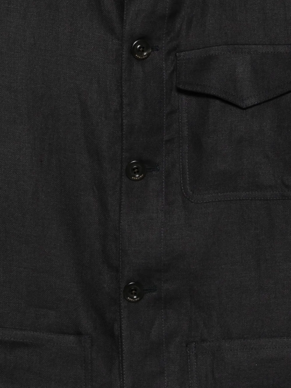  Boglioli Pocket Buttoned Overshirt - Blue 