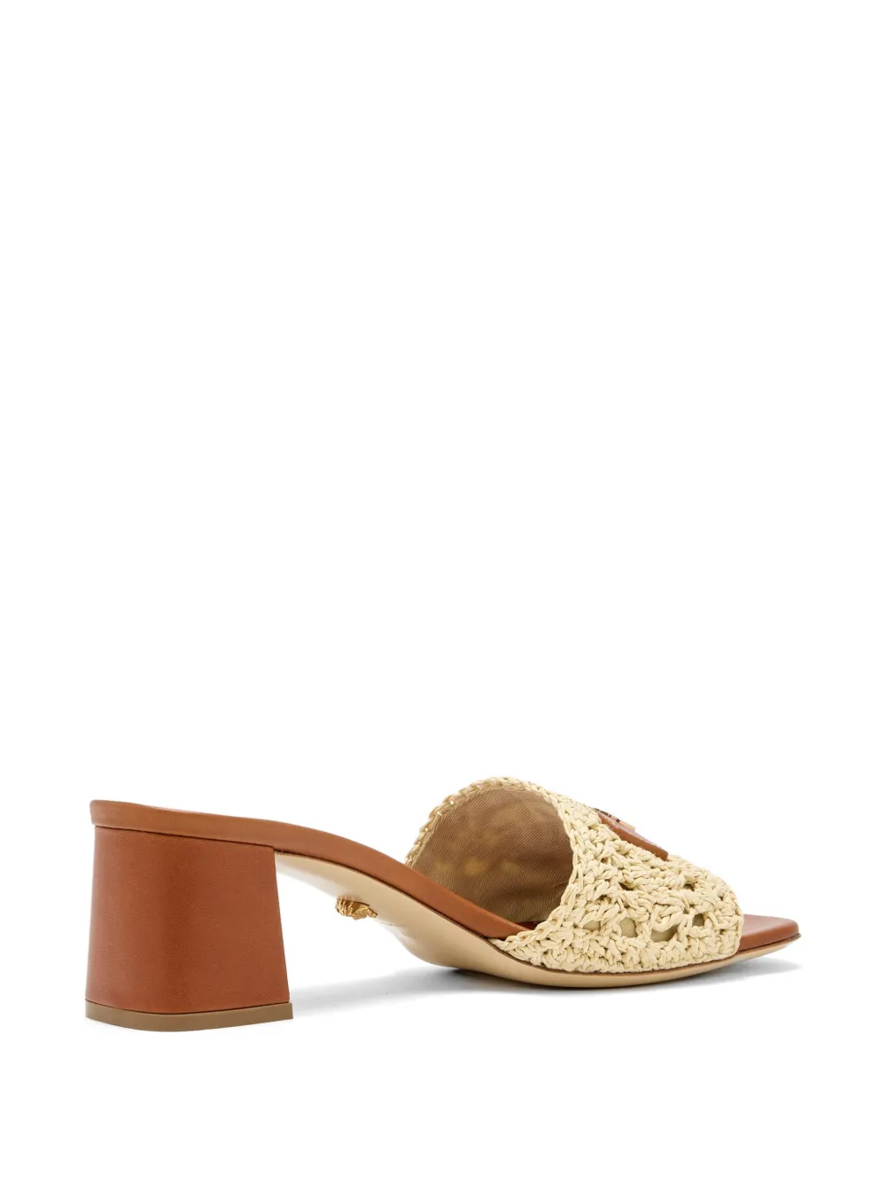 Versace Sandalen met logoplakkaat Beige