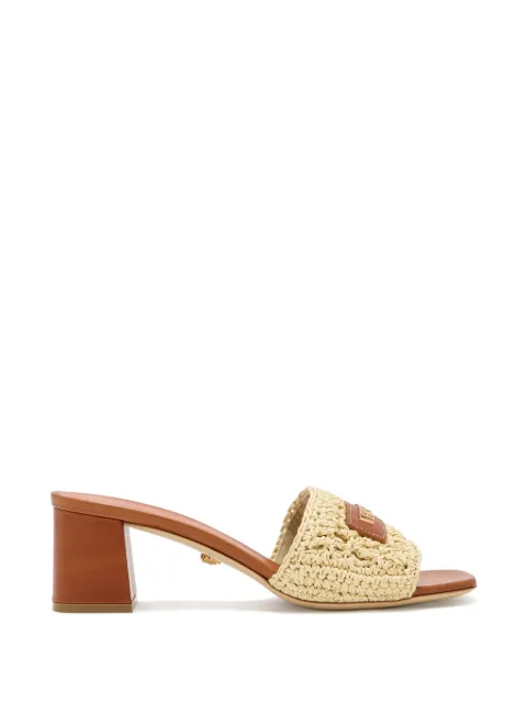 Versace logo-plaque woven sandals 