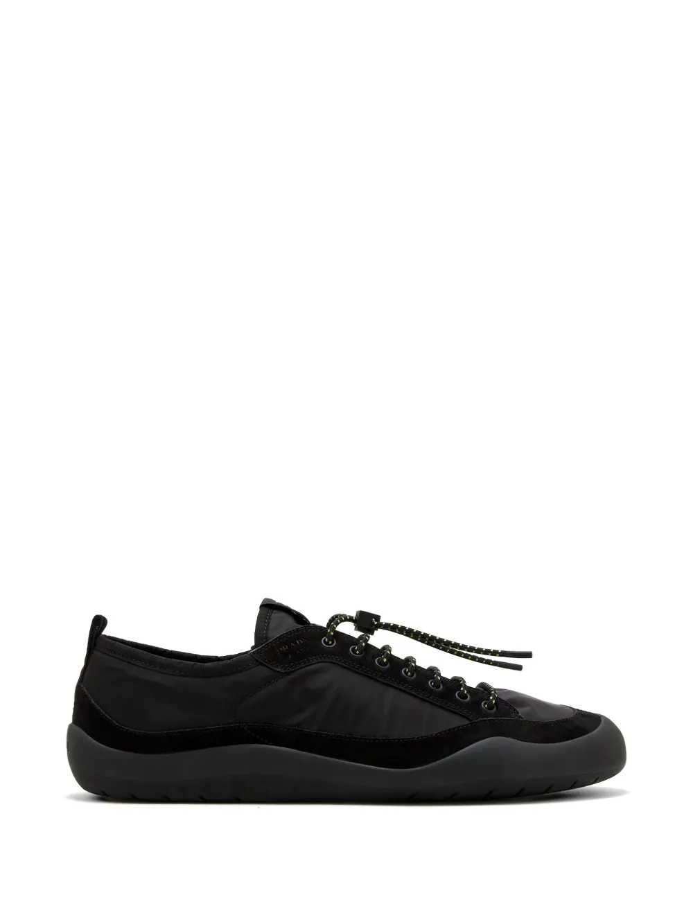 Prada suede lace-up sneakers Zwart