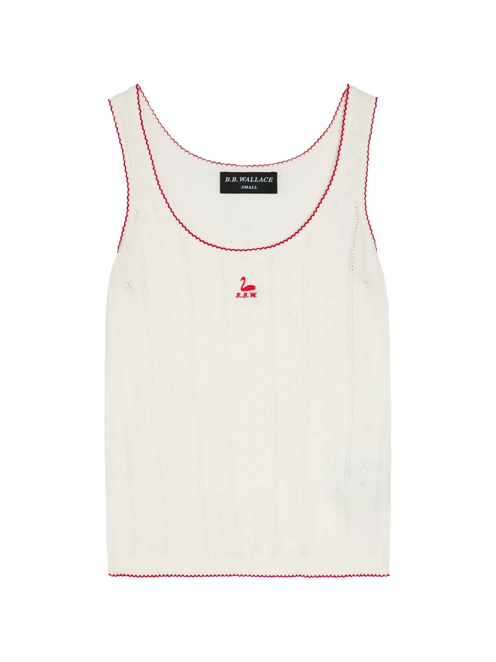 B.B. Walace embroidered-logo tank top - Toni neutri